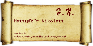 Hattyár Nikolett névjegykártya
