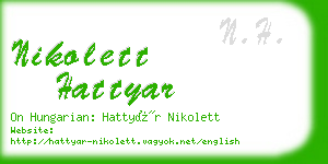 nikolett hattyar business card